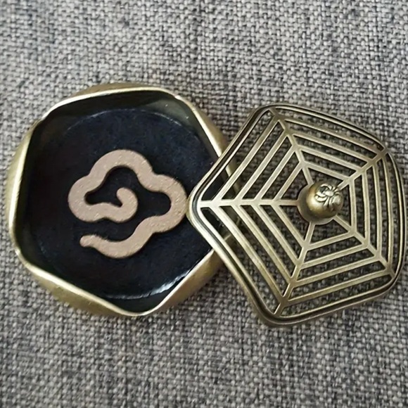 Brass Spiderweb Vintage Style Ornate Incense Burner - Picture 6 of 8